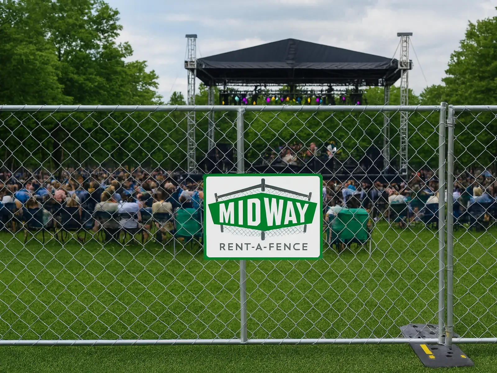 Midway temporary fencing securing an event site — Midway Rent-A-Fence